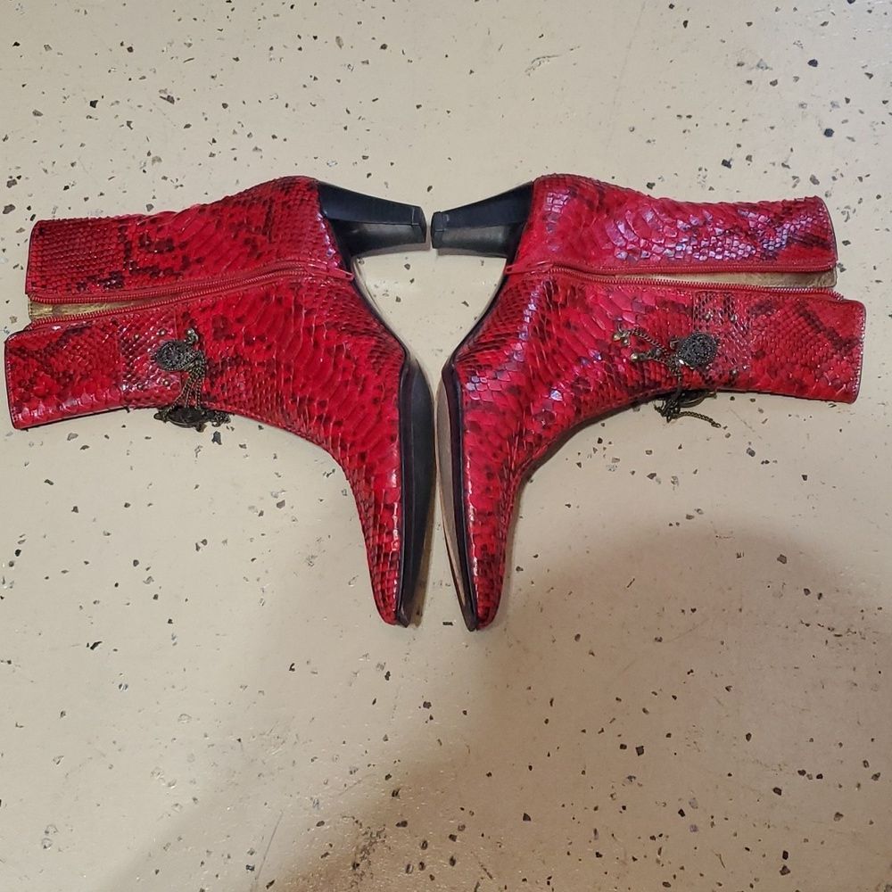 Helle Exclusive Red croco Boots Size 40 - Picture 6 of 8